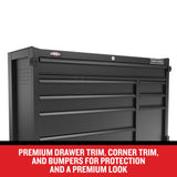 CRAFTSMAN Premium 2000 Series 52-in W x 39.5-in H 8-Drawer Steel Rolling Tool Cabinet (Black)