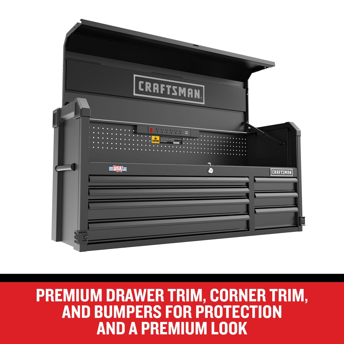 CRAFTSMAN Premium 2000 Series 51.5-in W x 24.5-in H 7-Drawer Steel Tool Chest (Black)