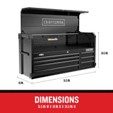 CRAFTSMAN Premium 2000 Series 51.5-in W x 24.5-in H 7-Drawer Steel Tool Chest (Black)