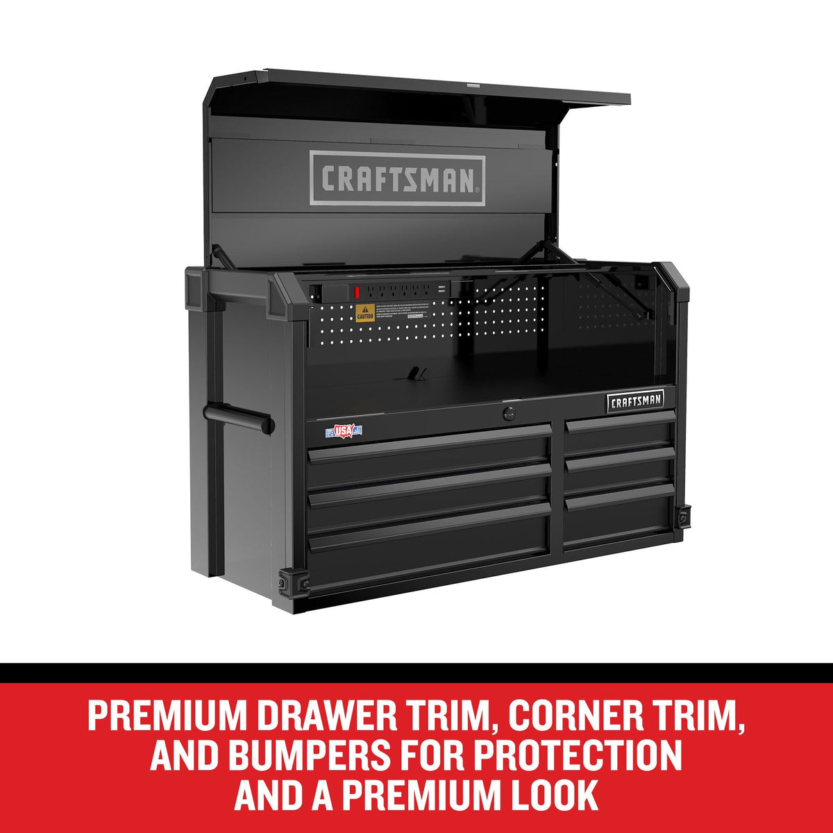 CRAFTSMAN Premium 2000 Series 40.5-in W x 24.5-in H 6-Drawer Steel Tool Chest (Black)