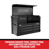 CRAFTSMAN Premium 2000 Series 40.5-in W x 24.5-in H 6-Drawer Steel Tool Chest (Black)
