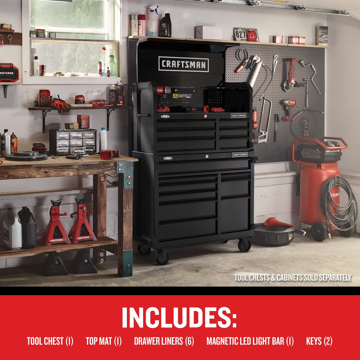 CRAFTSMAN Premium 2000 Series 40.5-in W x 24.5-in H 6-Drawer Steel Tool Chest (Black)