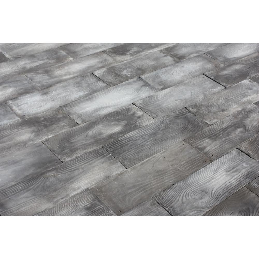 75 sq. ft. Gray Barnwood Plank Patio-On-A-Pallet Paver Set - Super Arbor