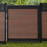 Infinity Euro Euro Fence 6-ft H x 6-ft W Black Privacy Composite Fence Gate