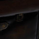 Grayson Lane Dark Brown Vintage Faux Leather 3-Drawer Accent Chest