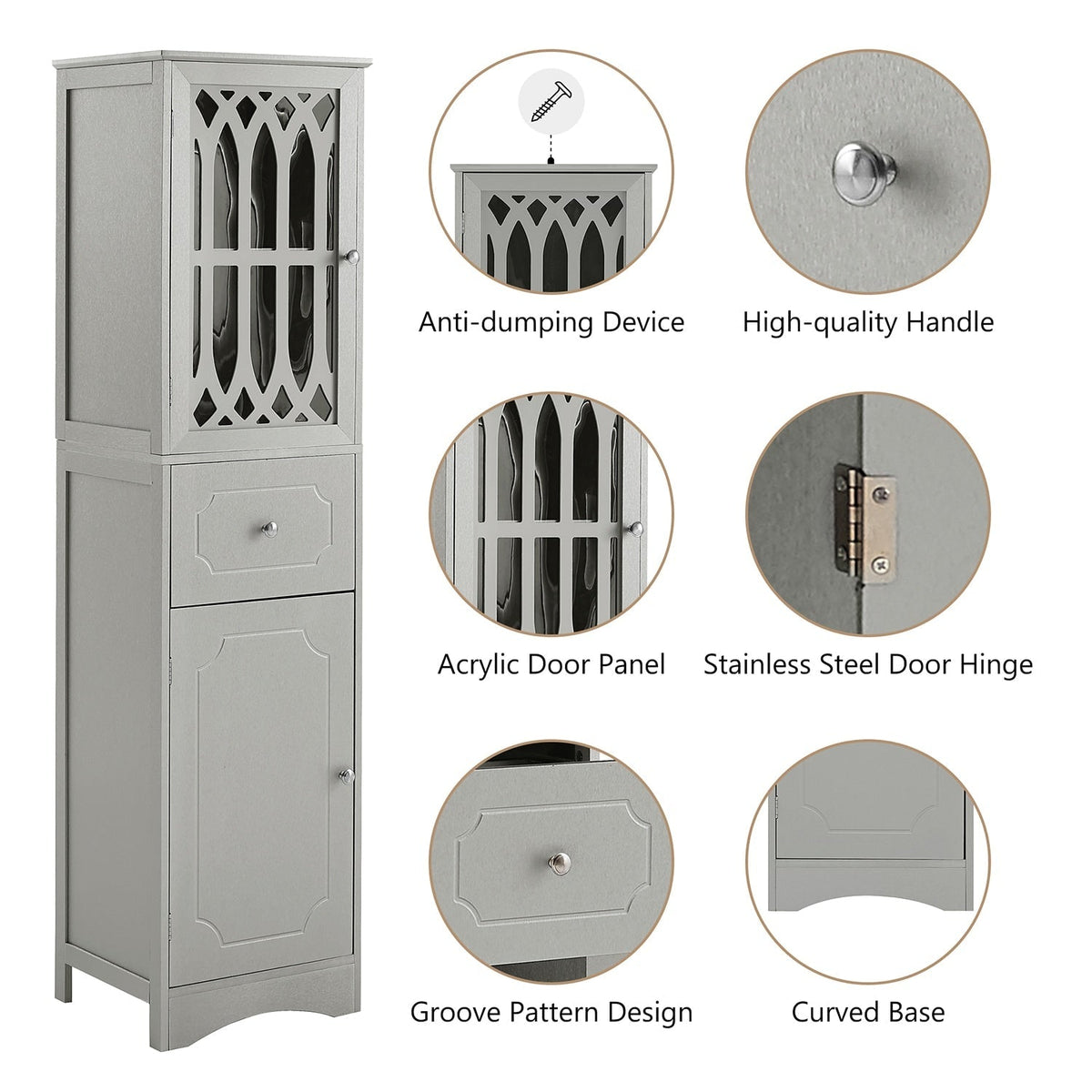 GZMR Gray 14.2-in File Cabinet