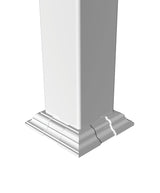 Freedom 4-in x 4-in White Vinyl Deck Post Base Trim