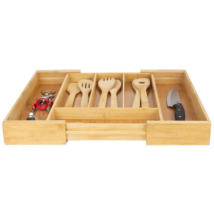 Natural Expandable Bamboo Utensil Tray