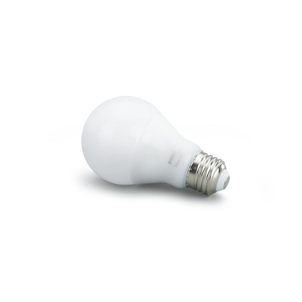 White A19 LED 60W Equivalent Dimmable Smart Wireless Lighting Starter Kit (4 Bulbs and Bridge)