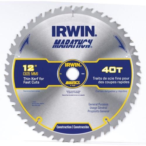 IRWIN Marathon 12-in 40-Tooth Carbide Miter/Table Saw Blade