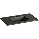 Ceramic/Impressions 37 in. Vitreous China Vanity Top with Basin in White Impressions - Super Arbor