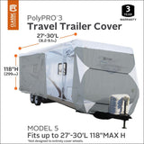 Classic Accessories PolyPro III 27 ft. to 30 ft. Travel Trailer Cover - Super Arbor