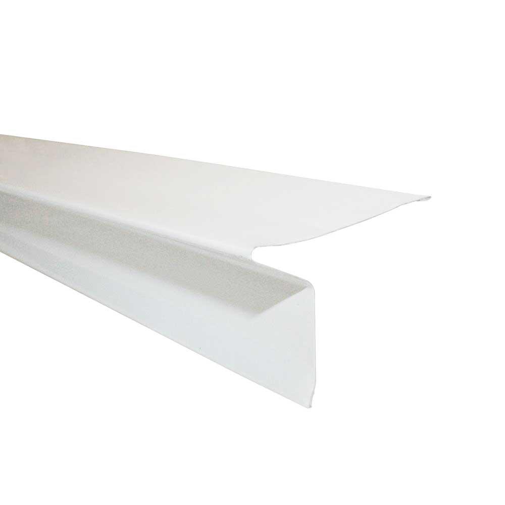 2-5/16 in. x 1-1/4 in. x 10 ft. Galvanized Eave Drip Flashing in White