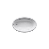Proflex 5 ft. Reversible Drain Oval Bathtub in White - Super Arbor