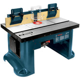 15 Amp Corded 27 in. x 18 in. Aluminum Router Table with Bonus 12 Amp Corded 2.25 HP Variable Speed Fixed-Base Router - Super Arbor
