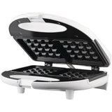 750 W Dual Waffle White Nonstick Waffle Maker