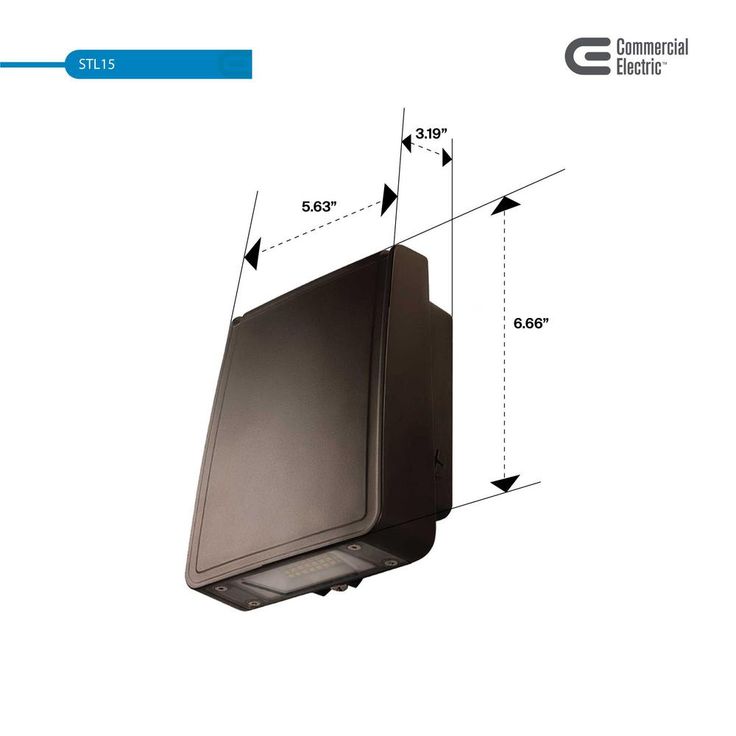 Slim-Profile 100-Watt Equivalent Integrated Outdoor LED Wall Pack, 1600 Lumens, Outdoor Security Lighting