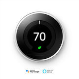 Nest Learning Thermostat 3rd Gen in Polished Steel 10-pack - Super Arbor