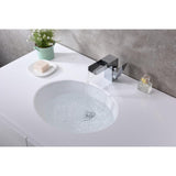 Pegasus Series 8 in. Ceramic Undermount Sink Basin in White - Super Arbor