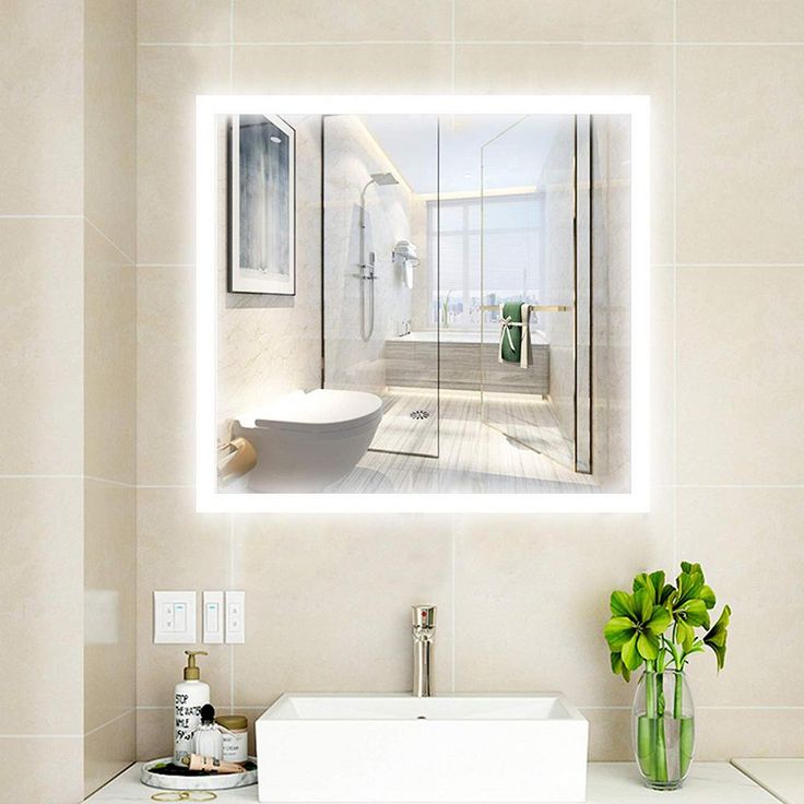 28 in. x 30 in. White LED Lighted Bathroom Mirror with Sensor Switch