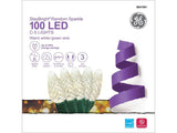 GE StayBright 100-Count 24.7-ft Sparkling Warm White LED Plug-In Christmas String Lights