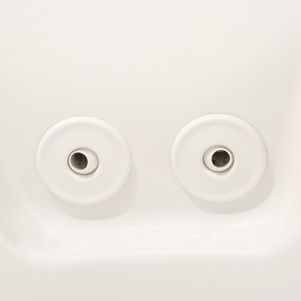 EverClean 77 in. Acrylic Corner Drop-in Whirlpool Bathtub in White - Super Arbor