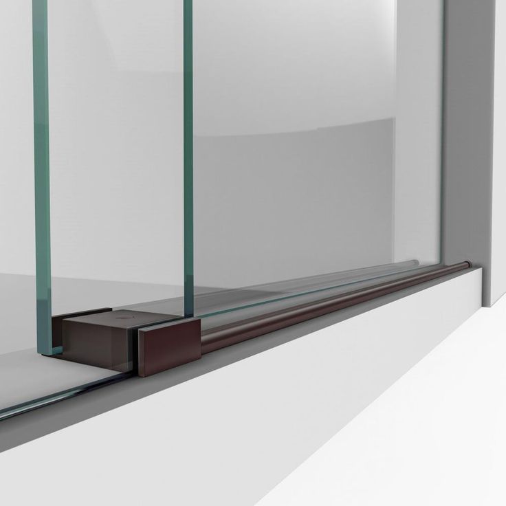 DreamLine Enigma-XO 56-60 in. W x 76 in. H Fully Frameless Sliding Shower Door, Oil Rubbed Bronze