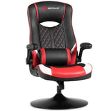 Red PVC Rocking Gaming Chair Rocker Racing Style Computer Office Chair 360¬∞ Swivel - Super Arbor