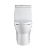 0.8 GPF/1.28 GPF Dual Square Shape Flush Elongated Toilet Square Only in White