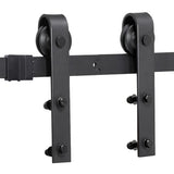 8Ft Sliding Barn Door Hardware Kit Set Antique Style Single Closet Wood Track System Black