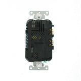 3.6A USB Dual Type A In-Wall Charger with 15 Amp Tamper-Resistant Outlets, Black - Super Arbor