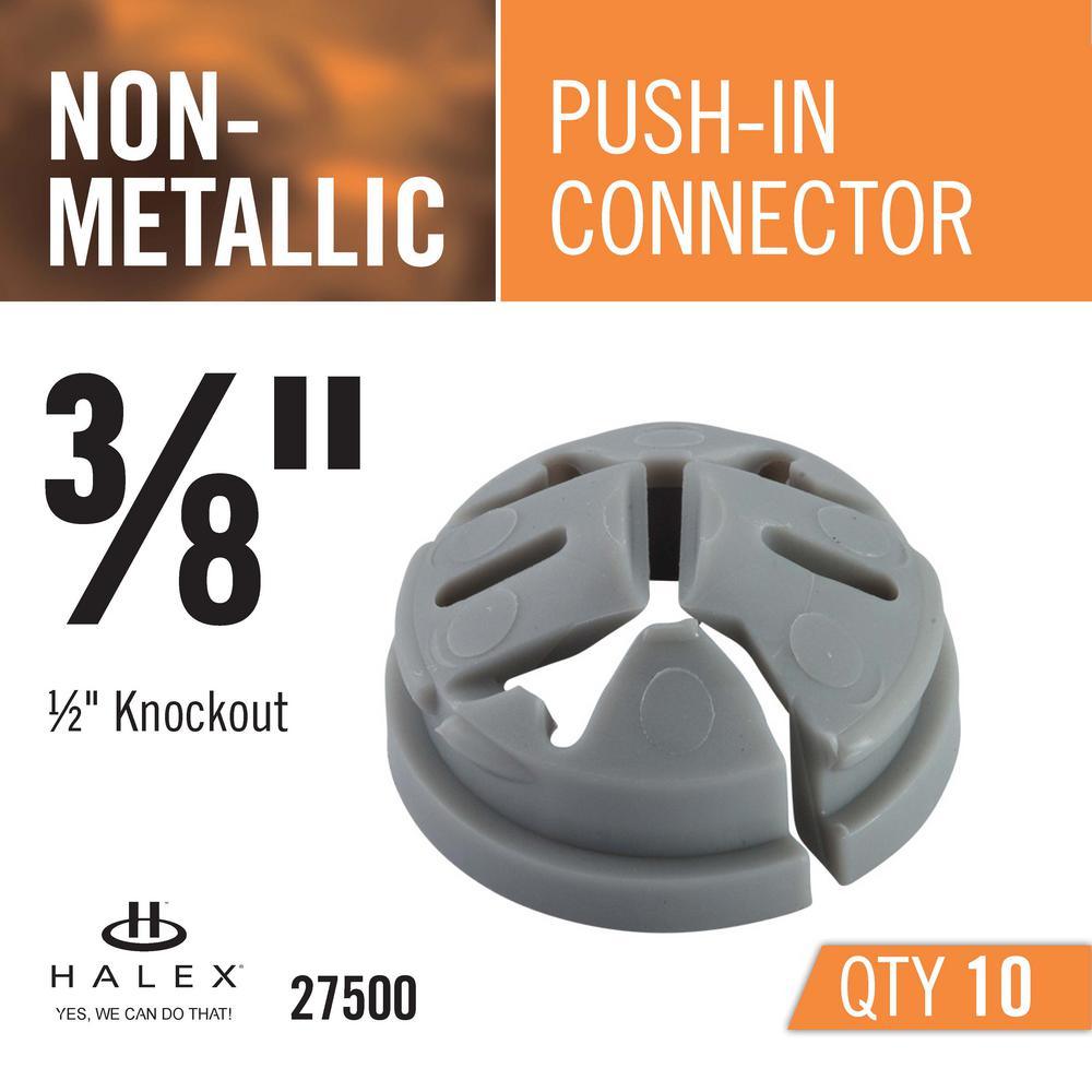 3/8 in. Non-Metallic Push-In Connector (10-Pack) - Super Arbor