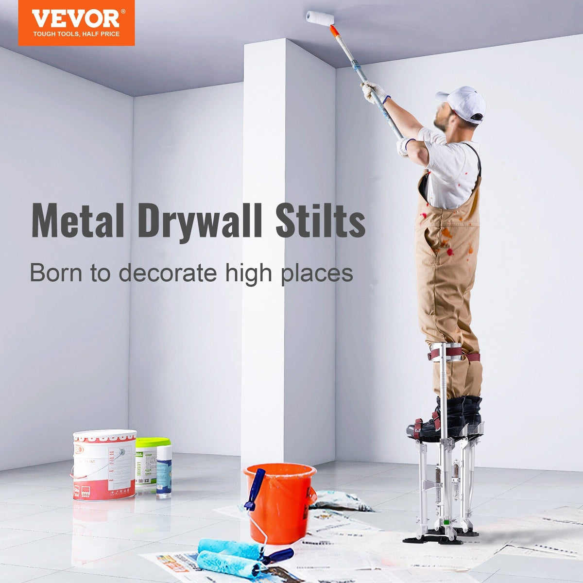 VEVOR 18-in to 30-in Aluminum Drywall Stilts