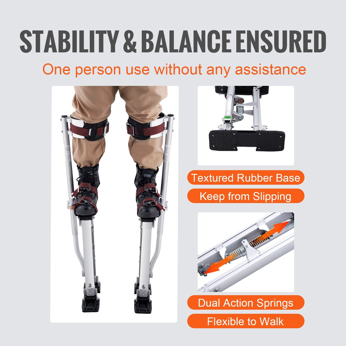 VEVOR 18-in to 30-in Aluminum Drywall Stilts