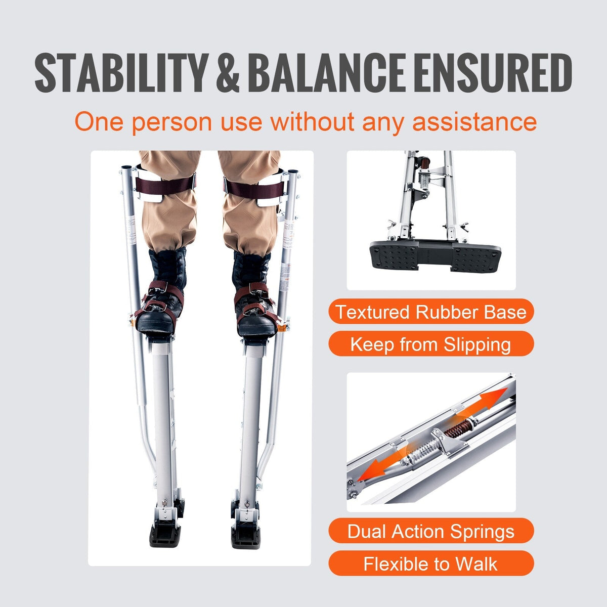VEVOR 24-in to 40-in Aluminum Drywall Stilts