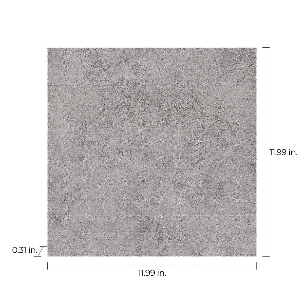 Project Source Alamosa Grey 12-in x 12-in Glazed Ceramic Stone Look Floor Tile