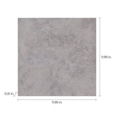 Project Source Alamosa Grey 12-in x 12-in Glazed Ceramic Stone Look Floor Tile