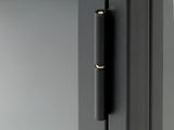 Black Contemporary/Modern Stainless Steel Media Cabinet