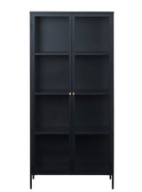 Contemporary/Modern Black Metal China Cabinet