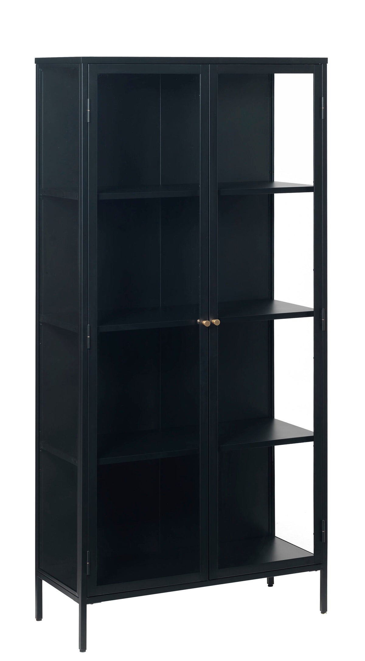 Contemporary/Modern Black Metal China Cabinet