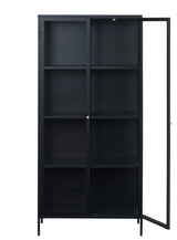 Contemporary/Modern Black Metal China Cabinet