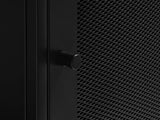 Black Contemporary/Modern Stainless Steel Media Cabinet