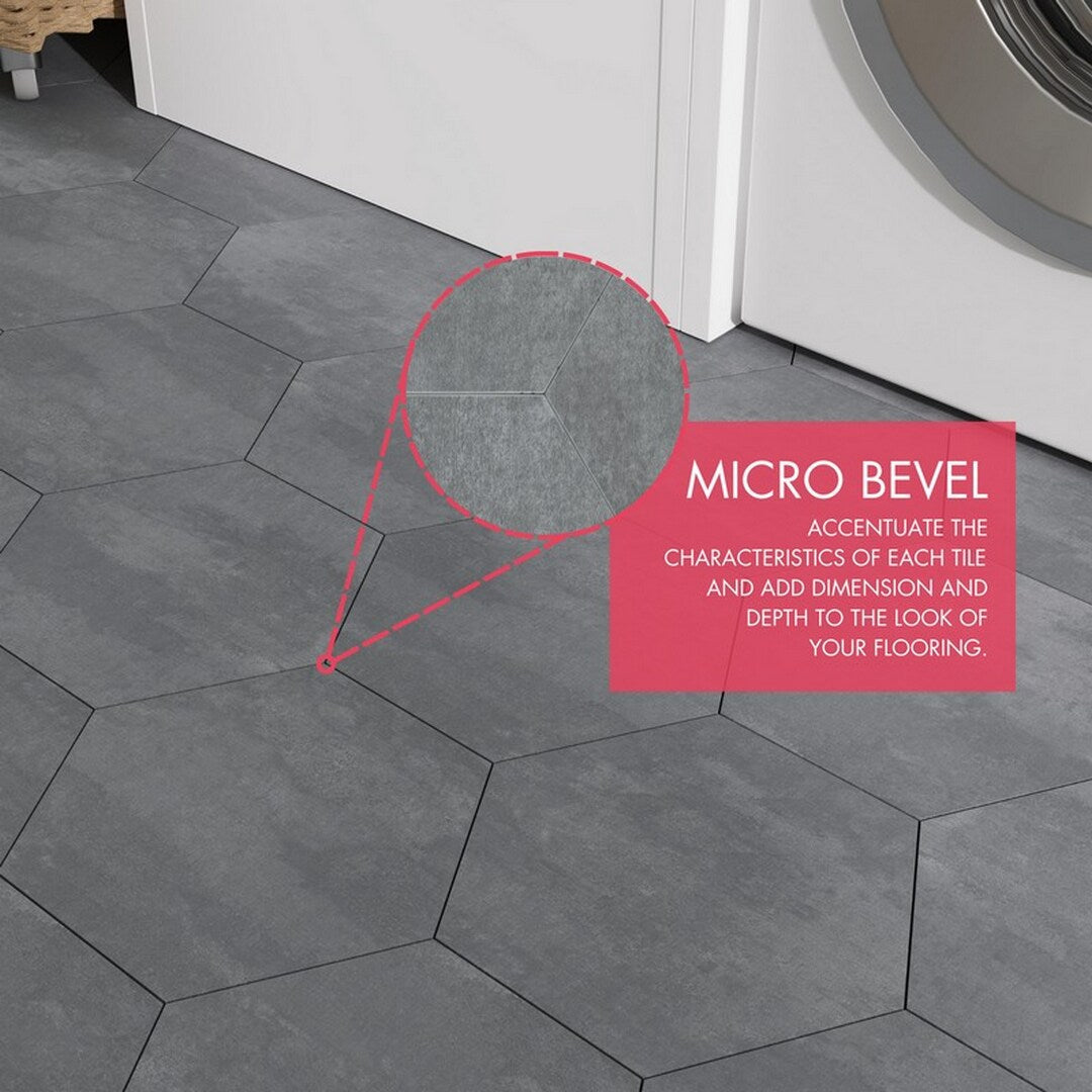 Lucida USA Gray Stone Look 12-mil x 6-in W x 6-in L Waterproof Peel and Stick Vinyl Tile Flooring (21.5-sq ft/ Carton)