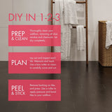 Lucida USA Black Solid 12-mil x 6-in W x 6-in L Waterproof Peel and Stick Vinyl Tile Flooring (21.5-sq ft/ Carton)