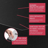 Lucida USA Black Solid 12-mil x 6-in W x 6-in L Waterproof Peel and Stick Vinyl Tile Flooring (21.5-sq ft/ Carton)