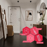 Lucida USA Black Solid 12-mil x 6-in W x 6-in L Waterproof Peel and Stick Vinyl Tile Flooring (21.5-sq ft/ Carton)
