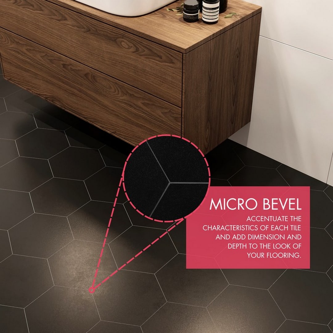 Lucida USA Black Solid 12-mil x 6-in W x 6-in L Waterproof Peel and Stick Vinyl Tile Flooring (21.5-sq ft/ Carton)