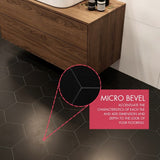 Lucida USA Black Solid 12-mil x 6-in W x 6-in L Waterproof Peel and Stick Vinyl Tile Flooring (21.5-sq ft/ Carton)