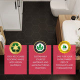 Lucida USA Black Solid 12-mil x 6-in W x 6-in L Waterproof Peel and Stick Vinyl Tile Flooring (0.6-sq ft/ Piece)