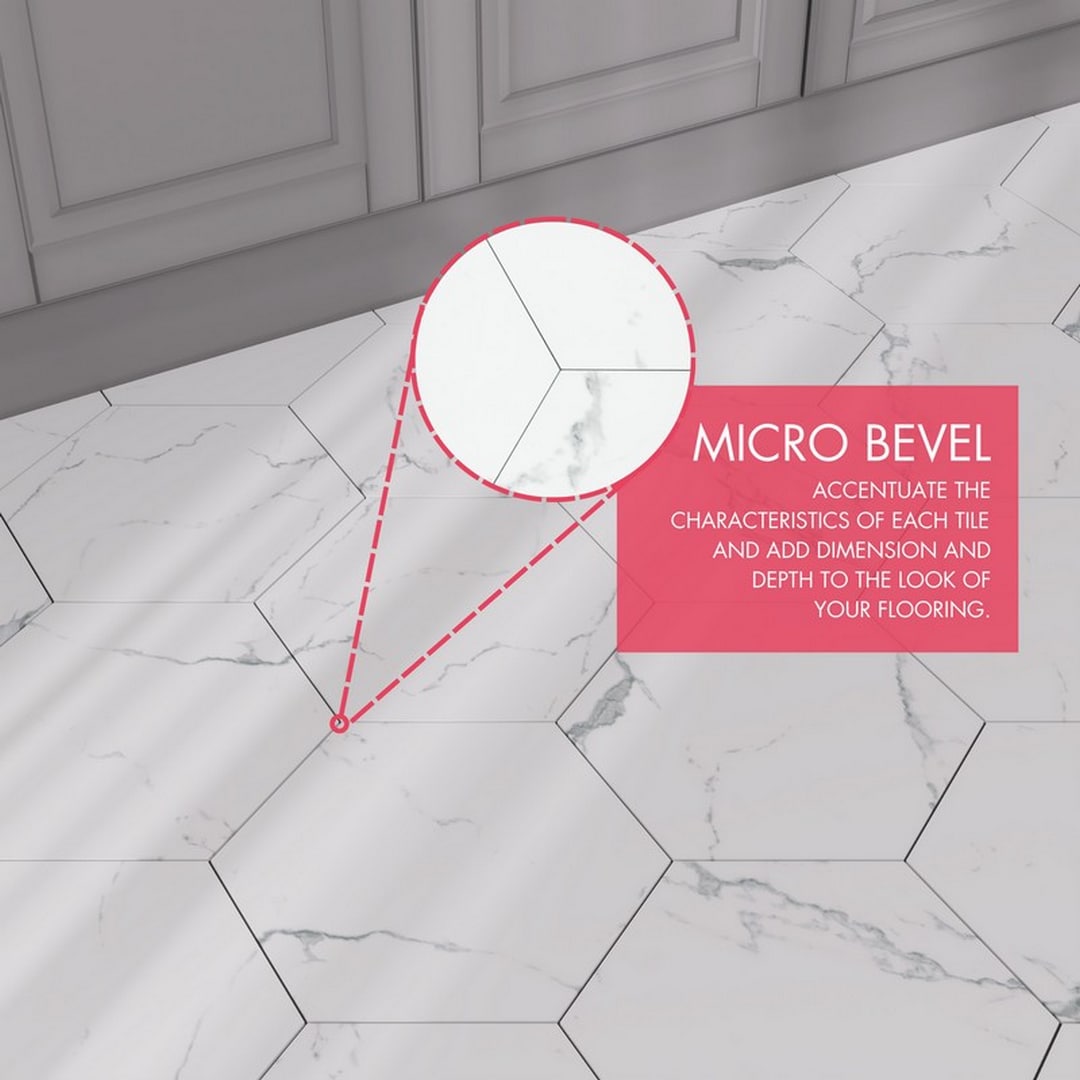 Lucida USA White Marble Look 12-mil x 6-in W x 6-in L Waterproof Peel and Stick Vinyl Tile Flooring (21.5-sq ft/ Carton)